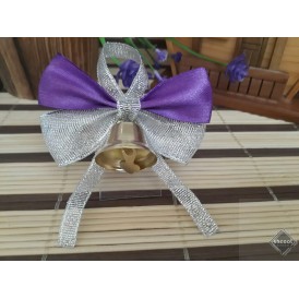Колокольчик с бантиком (Фиолетовый с золотом)